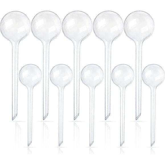 10 Pcs Clear Plant Watering Globes,Plastic Self-Watering Bulbs,Flower Automatic - Picture 1 of 7